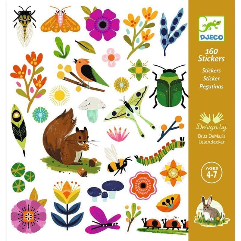 יצירה 160 מדבקות -בגינה - DJECO