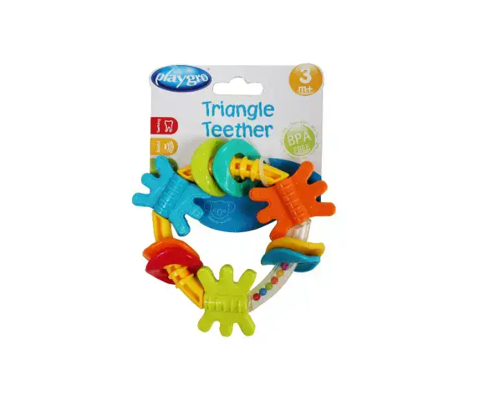 רעשן נשכן משולש | PLAYGRO