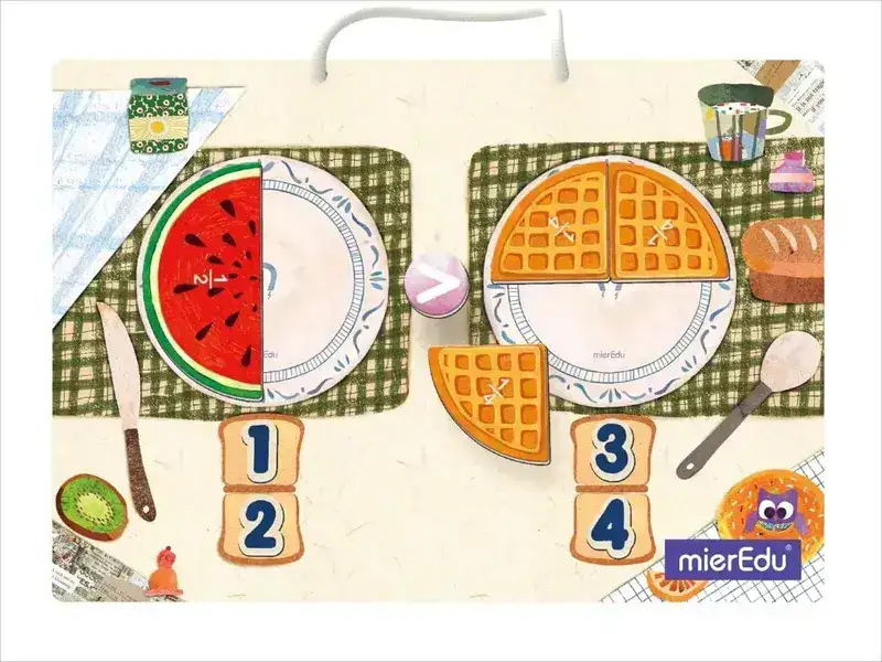 משחק מגנטי ללימוד שברים