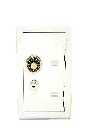 קופת חסכון בעיצוב כספת -לבן