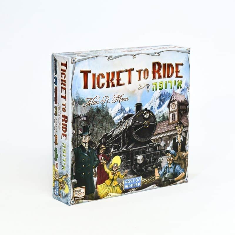 טיקט טו רייד ticket to ride אירופה עברית