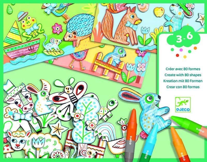 יצירה לקטנים-עולם יצירה חיות| Djeco
