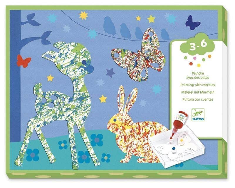 יצירה לקטנים - צביעה עם גולות