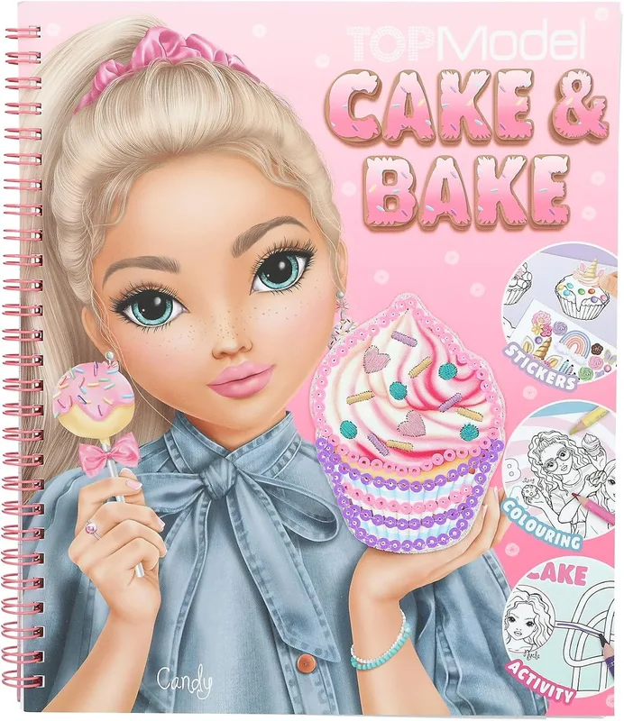 חוברת יצירה ומדבקות cake & bake | טופ מודל