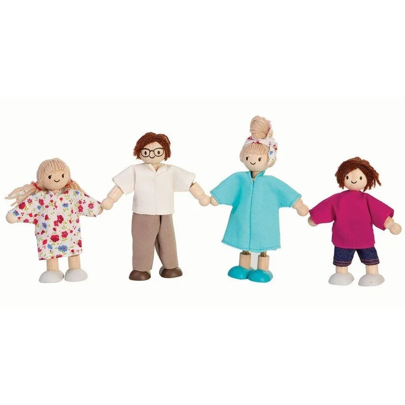 משפחת בובות עץ - פרחוני | Plan Toys