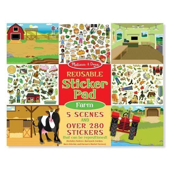 מליסה אנד דאג | חוברת מדבקות רב פעמיות חוות חיות