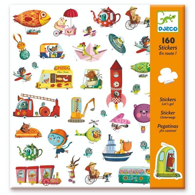 Djeco 160 מדבקות בדרכים