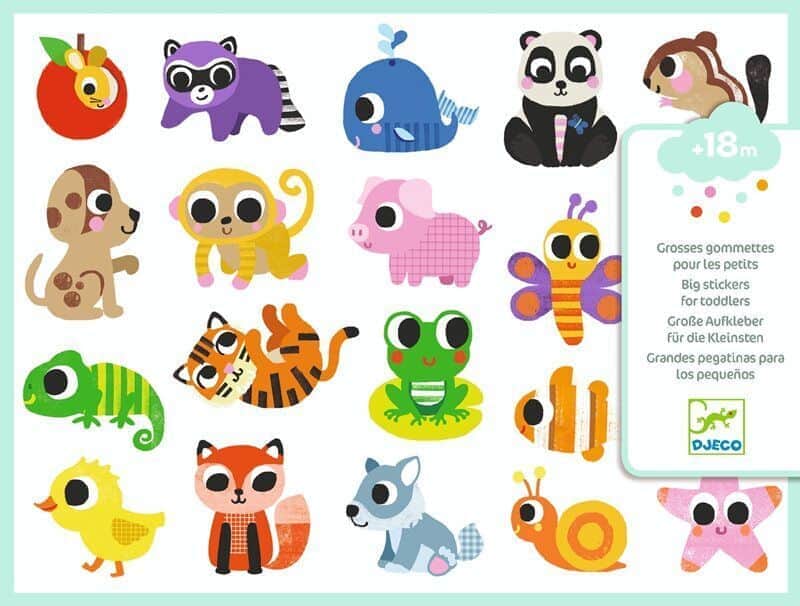 יצירה לקטנטנים - מדבקות חיות תינוקות | Djeco