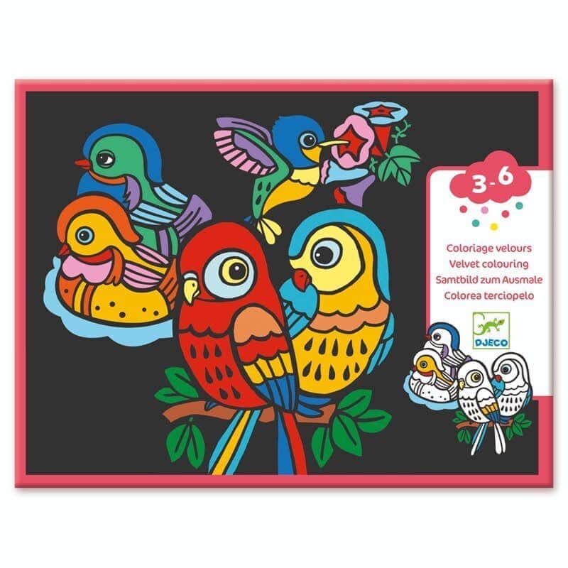 יצירה לקטנים - צביעה לבד ציפורים Djeco