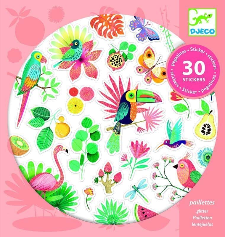 Djeco יצירה - מדבקות מנצנצות גן עדן