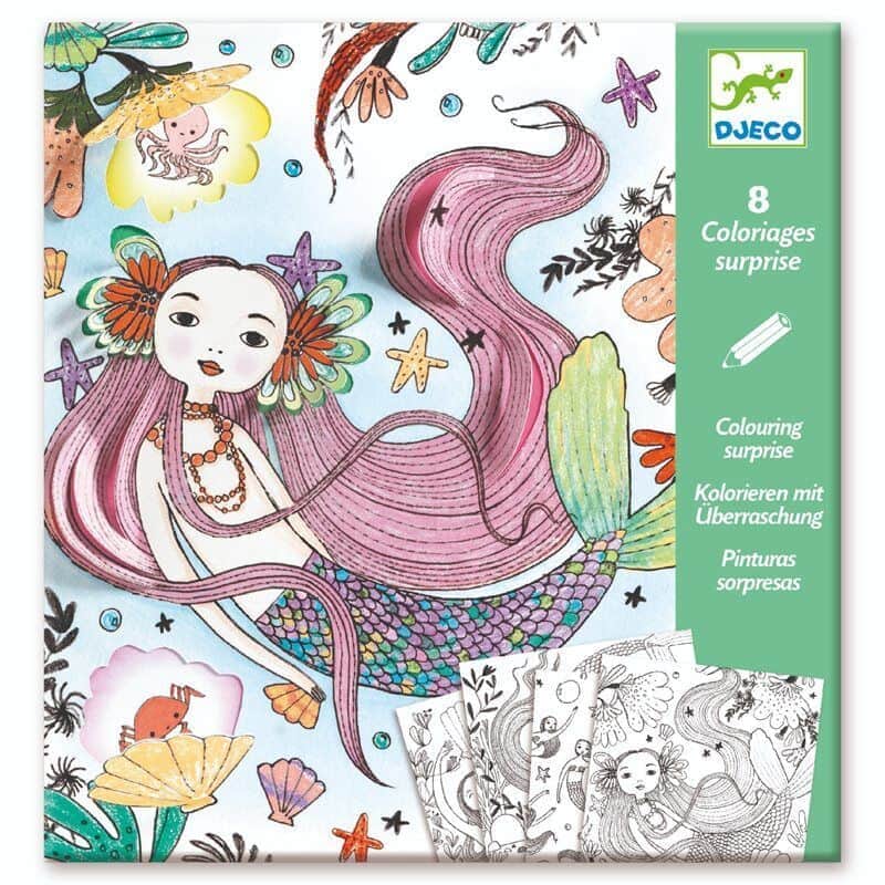 יצירה צביעה והצצה - בנות הים | Djeco