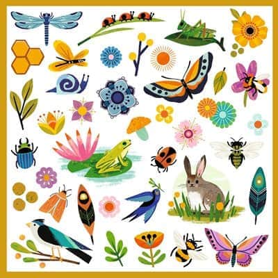 יצירה 160 מדבקות -בגינה - DJECO