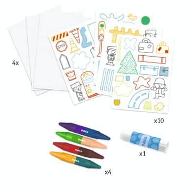 Djeco יצירה לקטנים עולם יצירה רכבים