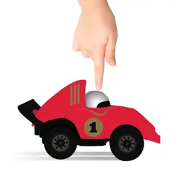 מכונית מירוץ אדומה