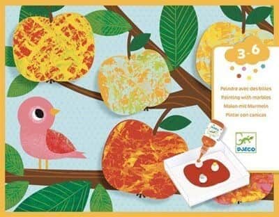 יצירה לקטנטנים - צביעה עם גולות טבע