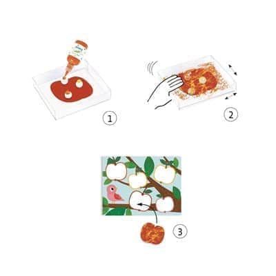 יצירה לקטנטנים - צביעה עם גולות טבע