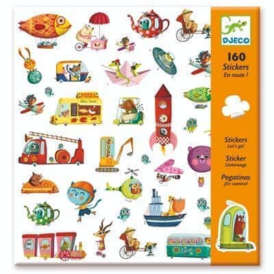 Djeco 160 מדבקות בדרכים