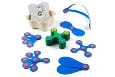 קליקסו Clixo ערכת 30 חלקים - ירוק כחול