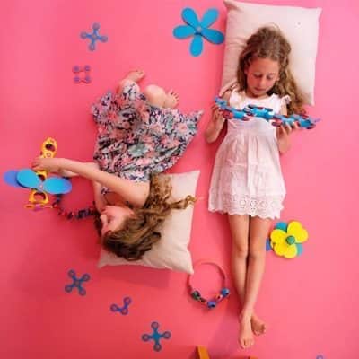 קליקסו Clixo משחק מגנטי ערכת 30 חלקים - ורוד צהוב