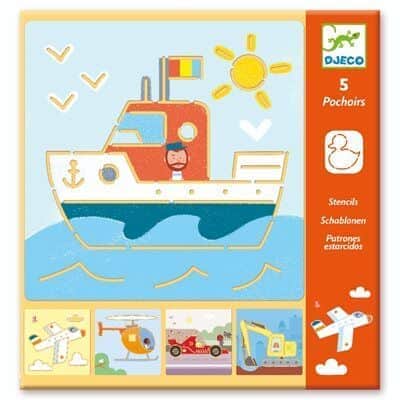 Djeco יצירה - שבלונות תחבורה