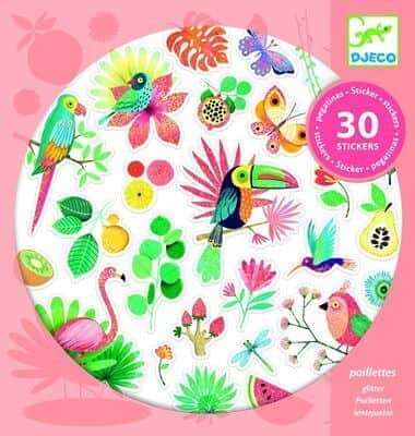 Djeco יצירה - מדבקות מנצנצות גן עדן