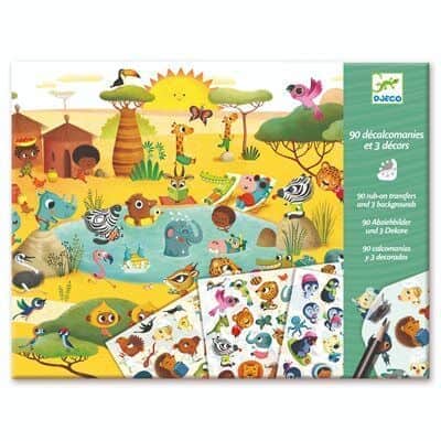 יצירה - הדבקת עם עפרון סוואנה | Djeco